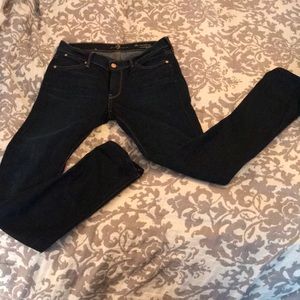 7 for all mankind dark skinny jeans